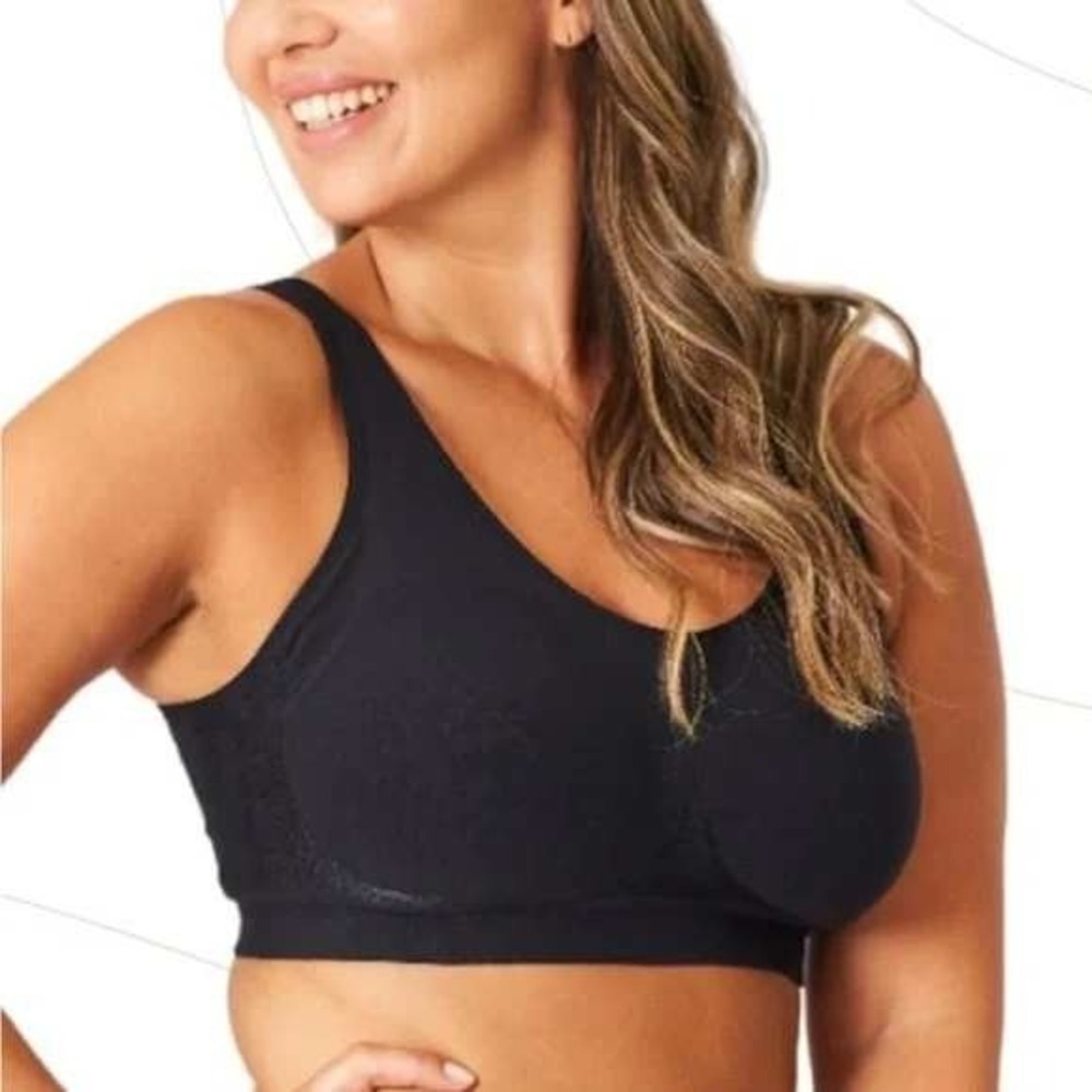 Truekind By Shapermint Women's Daily Comfort Wirefree Shaper Bra Black Size 3XL - Picture 2 of 10
